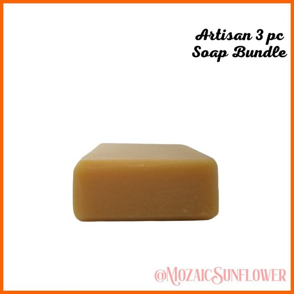 Artisan Crafted Goats Milk Fragrance Free Soap Bamboo Soap Tray Loofah Set - Picture 3 of 3